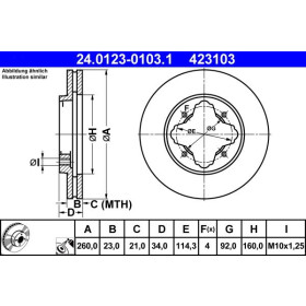 ATE Brzdový kotouč větraný Ø260mm 24.0123-0103.1_thumb2