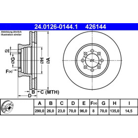 ATE Brzdový kotouč větraný Ø290mm 24.0126-0144.1_thumb2