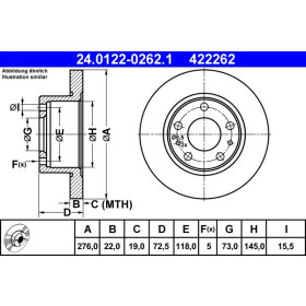 ATE Brzdový kotouč plný Ø276mm 24.0122-0262.1_thumb2