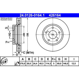 ATE Brzdový kotouč větraný Ø276mm 24.0126-0164.1_thumb2