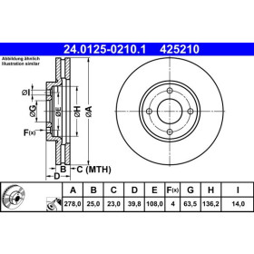 ATE Brzdový kotouč větraný Ø278mm 24.0125-0210.1_thumb2