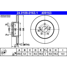 ATE Brzdový kotouč plný Ø259mm 24.0109-0163.1_thumb2