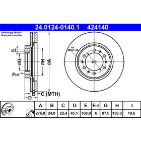 ATE Brzdový kotouč větraný Ø276mm 24.0124-0140.1_thumb2