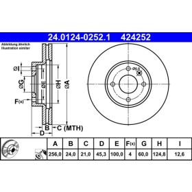 ATE Brzdový kotouč větraný Ø256mm 24.0124-0252.1_thumb2