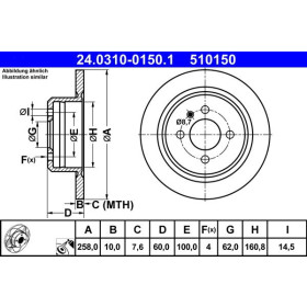 ATE Brzdový kotouč plný Ø258mm 24.0310-0150.1_thumb2