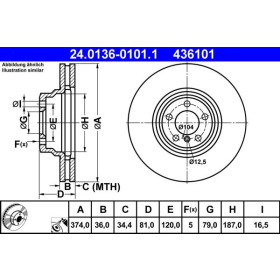 ATE Brzdový kotouč větraný Ø374mm 24.0136-0101.1_thumb2