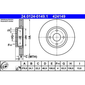 ATE Brzdový kotouč větraný Ø278mm 24.0124-0149.1_thumb2