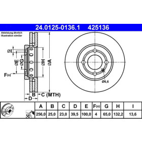 ATE Brzdový kotouč větraný Ø256mm 24.0125-0136.1_thumb2