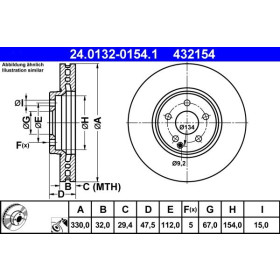 ATE Brzdový kotouč větraný Ø330mm 24.0132-0154.1_thumb2