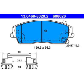 ATE Sada brzdových doštiček, kotoučová brzda 13.0460-8020.2_thumb2