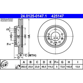 ATE Brzdový kotouč větraný Ø283mm 24.0125-0147.1_thumb2