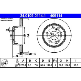 ATE Brzdový kotouč plný Ø278mm 24.0109-0114.1_thumb2