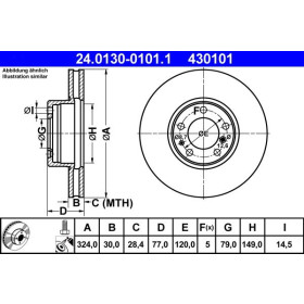 ATE Brzdový kotouč větraný Ø324mm 24.0130-0101.1_thumb2