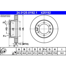 ATE Brzdový kotouč větraný Ø297mm 24.0125-0192.1_thumb2