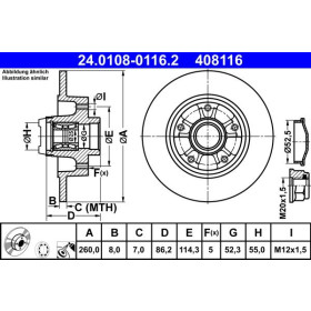 ATE Brzdový kotouč plný Ø260mm 24.0108-0116.2_thumb2