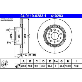 ATE Brzdový kotouč plný Ø276mm 24.0110-0283.1_thumb2