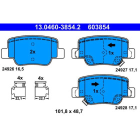 ATE Sada brzdových doštiček 13.0460-3854.2_thumb2