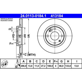 ATE Brzdový kotouč plný Ø266mm 24.0113-0184.1_thumb2