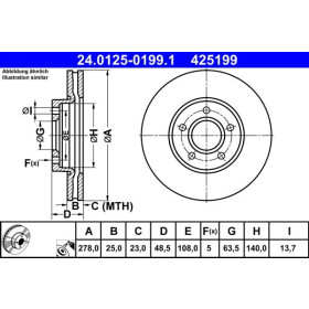 ATE Brzdový kotouč větraný Ø278mm 24.0125-0199.1_thumb2