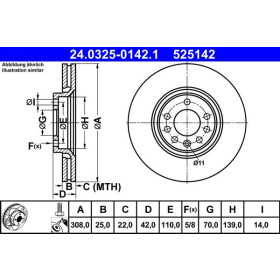 ATE Brzdový kotouč větraný Ø308mm 24.0325-0142.1_thumb2