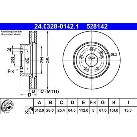 ATE Brzdový kotouč větraný Ø312mm 24.0328-0142.1_thumb2