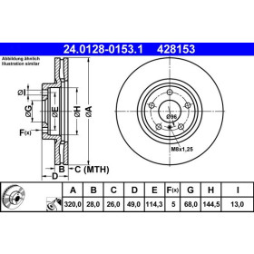 ATE Brzdový kotouč větraný Ø320mm 24.0128-0153.1_thumb2