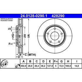 ATE Brzdový kotouč větraný Ø302mm 24.0128-0290.1_thumb2