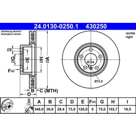 ATE Brzdový kotouč větraný Ø348mm 24.0130-0250.1_thumb2