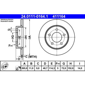 ATE Brzdový kotouč plný Ø265mm 24.0111-0164.1_thumb2