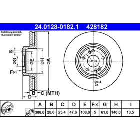 ATE Brzdový kotouč větraný Ø308mm 24.0128-0182.1_thumb2