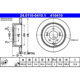 ATE Brzdový kotouč plný Ø302,0mm 24.0110-0410.1_thumb2