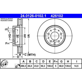 ATE Brzdový kotouč větraný Ø280mm 24.0126-0102.1_thumb2