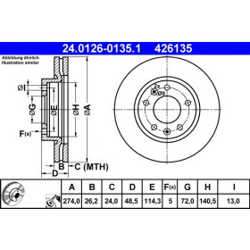 ATE Brzdový kotouč větraný Ø274mm 24.0126-0135.1_thumb2