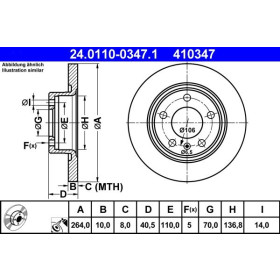 ATE Brzdový kotouč plný Ø264mm 24.0110-0347.1_thumb2