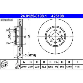 ATE Brzdový kotouč větraný Ø280mm 24.0125-0198.1_thumb2