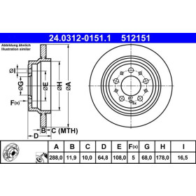 ATE Brzdový kotouč plný Ø288mm 24.0312-0151.1_thumb2