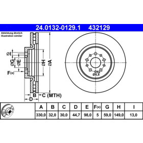 ATE Brzdový kotouč větraný Ø330mm 24.0132-0129.1_thumb2