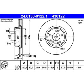 ATE Brzdový kotouč větraný Ø320mm 24.0130-0122.1_thumb2