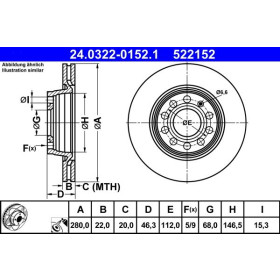 ATE Brzdový kotouč větraný Ø280mm 24.0322-0152.1_thumb2