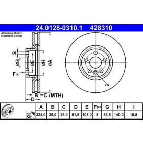 ATE Brzdový kotouč větraný Ø324mm 24.0128-0310.1_thumb2