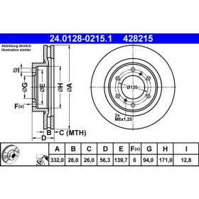 ATE Brzdový kotouč větraný Ø332mm 24.0128-0215.1_thumb2