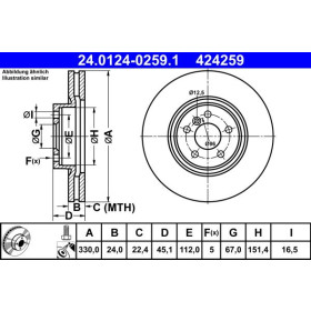 ATE Brzdový kotouč větraný Ø330mm 24.0124-0259.1_thumb2