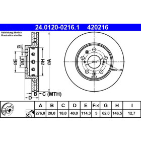 ATE Brzdový kotouč větraný Ø276mm 24.0120-0216.1_thumb2