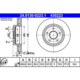 ATE Brzdový kotouč větraný Ø328mm 24.0130-0223.1_thumb2