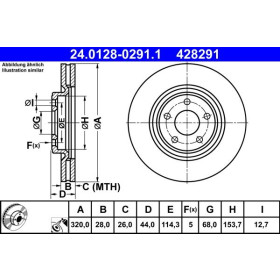 ATE Brzdový kotouč větraný Ø320mm 24.0128-0291.1_thumb2