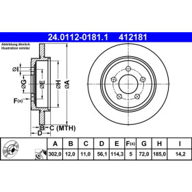 ATE Brzdový kotouč plný Ø302mm 24.0112-0181.1_thumb2