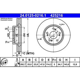 ATE Brzdový kotouč větraný Ø292,7mm 24.0125-0216.1_thumb2