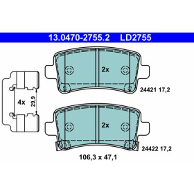 ATE Sada brzdových doštiček 13.0470-2755.2_thumb2