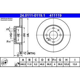 ATE Brzdový kotouč plný Ø241mm 24.0111-0119.1_thumb2