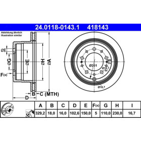 ATE Brzdový kotouč větraný Ø329mm 24.0118-0143.1_thumb2